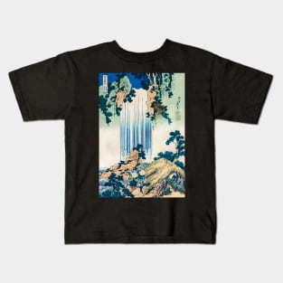 Yoro Waterfall in Mino Province Kids T-Shirt